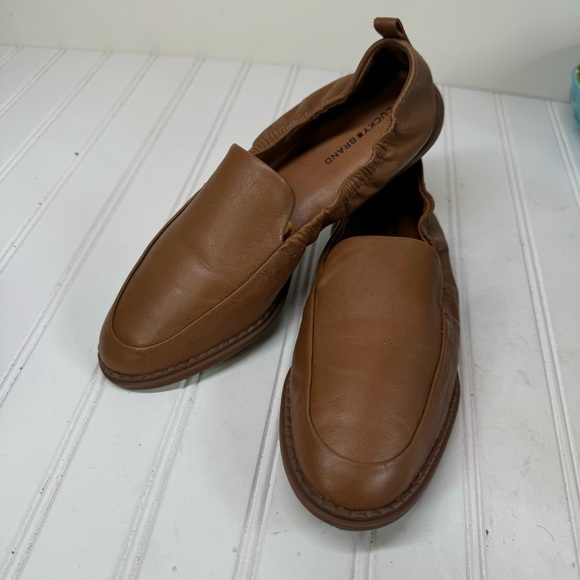 Lucky Brand Maeki cognac brown leather loafers - Picture 4 of 11
